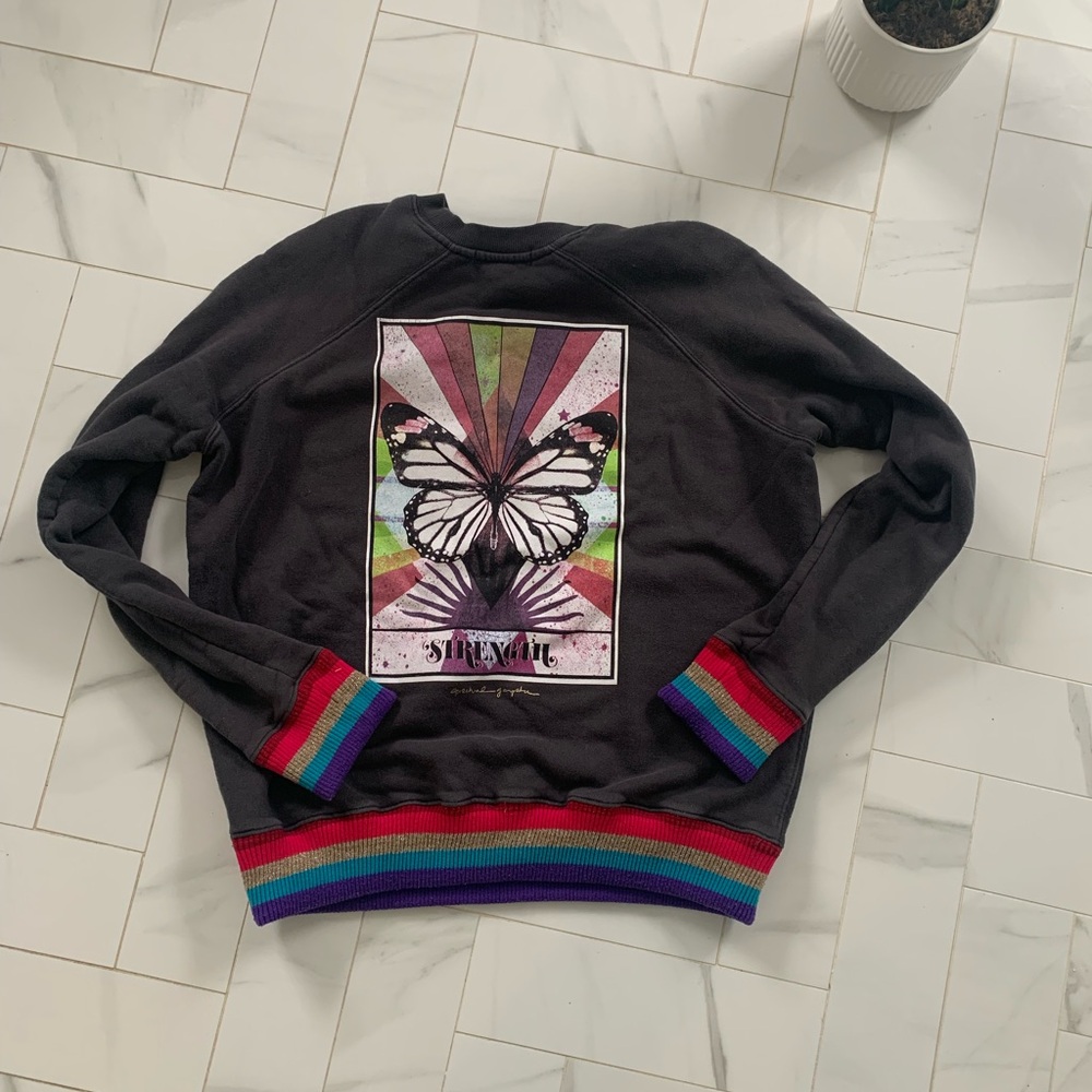 Excellent condition SPIRITUAL GANGSTER sweater with butterfly